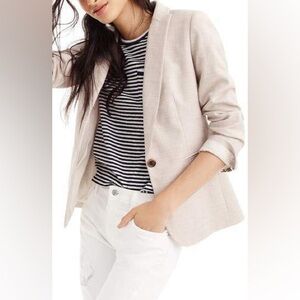 J.Crew Flax Cream Linen Parke Blazer size 14
